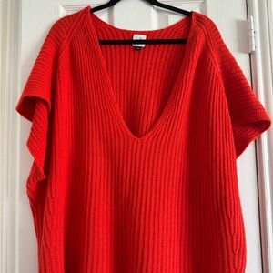 Cabi Ruby Geranium pullover 
Orange oversized pullover